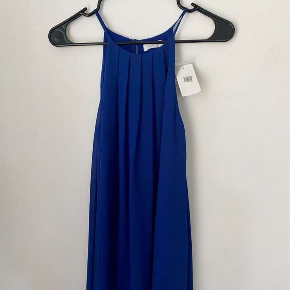 Blue chiffon dress